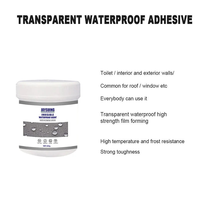 Waterproof Coating | Transparent Non-Yellowing & Long-Lasting | With Brush