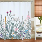 Shower Curtain | Bird & Tree Branch Design | Waterproof Polyester