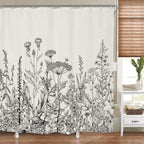 Shower Curtain | Bird & Tree Branch Design | Waterproof Polyester