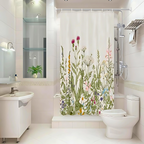 Shower Curtain | Bird & Tree Branch Design | Waterproof Polyester