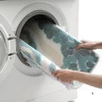 Bath Mat | Absorbent Microfiber & Wave Pattern | Non-Slip Backing