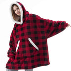 Wearable Blanket Hoodie | Oversized Fleece & Sherpa Lined