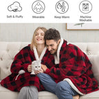 Wearable Blanket Hoodie | Oversized Fleece & Sherpa Lined
