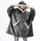 Wearable Blanket Hoodie | Oversized Fleece & Sherpa Lined