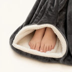 Wearable Heated Blanket | Sherpa-Lined With Heated Hood & Foot Pocket | 8 Heat Settings