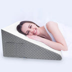 Wedge Pillow | Breathable Memory Foam & Machine-Washable Cover | Portable With Storage Pockets