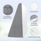 Wedge Pillow | Breathable Memory Foam & Machine-Washable Cover | Portable With Storage Pockets