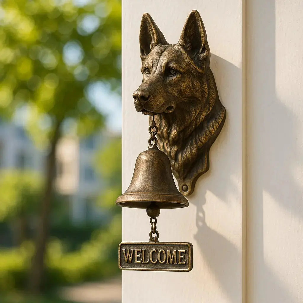 Welcome Bell | Dog Design & Antique Bronze Finish