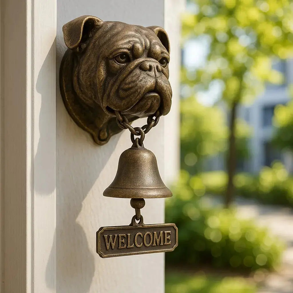 Welcome Bell | Dog Design & Antique Bronze Finish