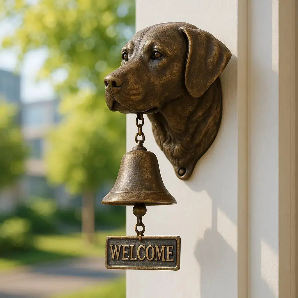 Welcome Bell | Dog Design & Antique Bronze Finish