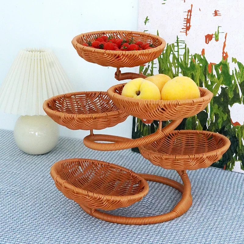 Wicker Storage Organizer | 4-Tier Space-Saving & Eco-Friendly
