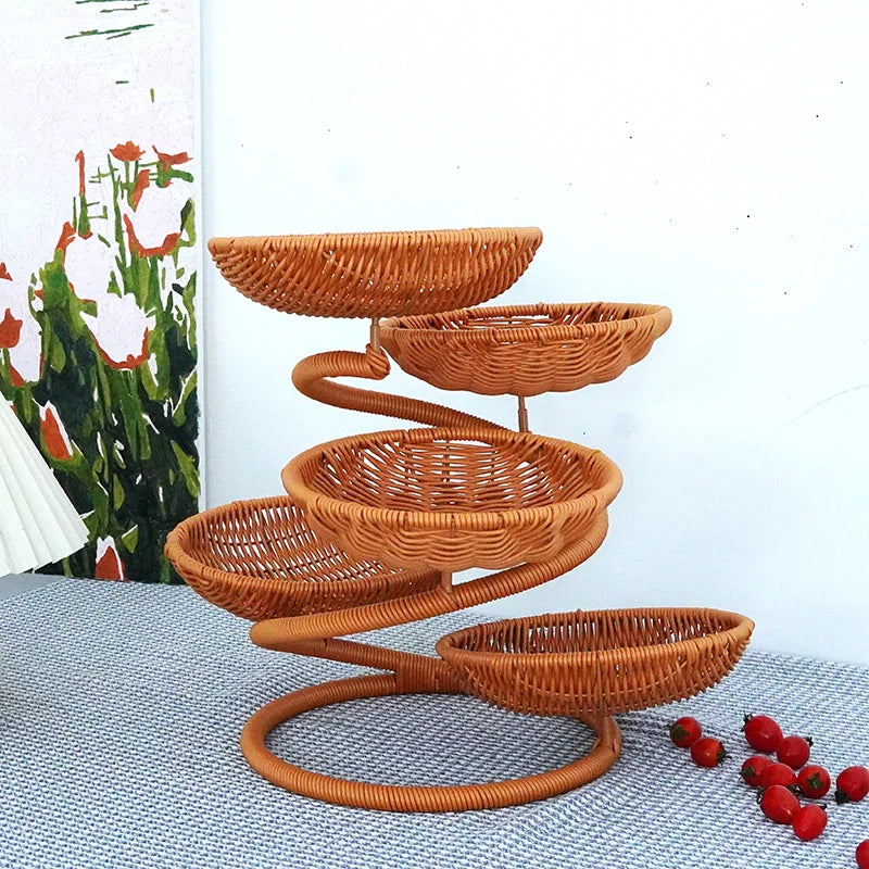 Wicker Storage Organizer | 4-Tier Space-Saving & Eco-Friendly