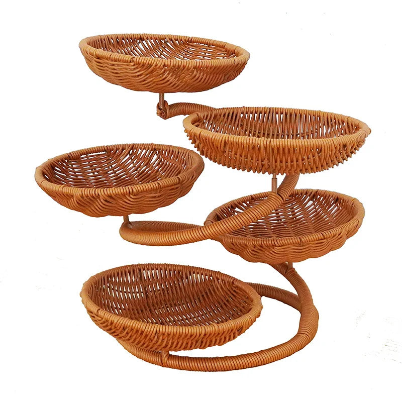Wicker Storage Organizer | 4-Tier Space-Saving & Eco-Friendly