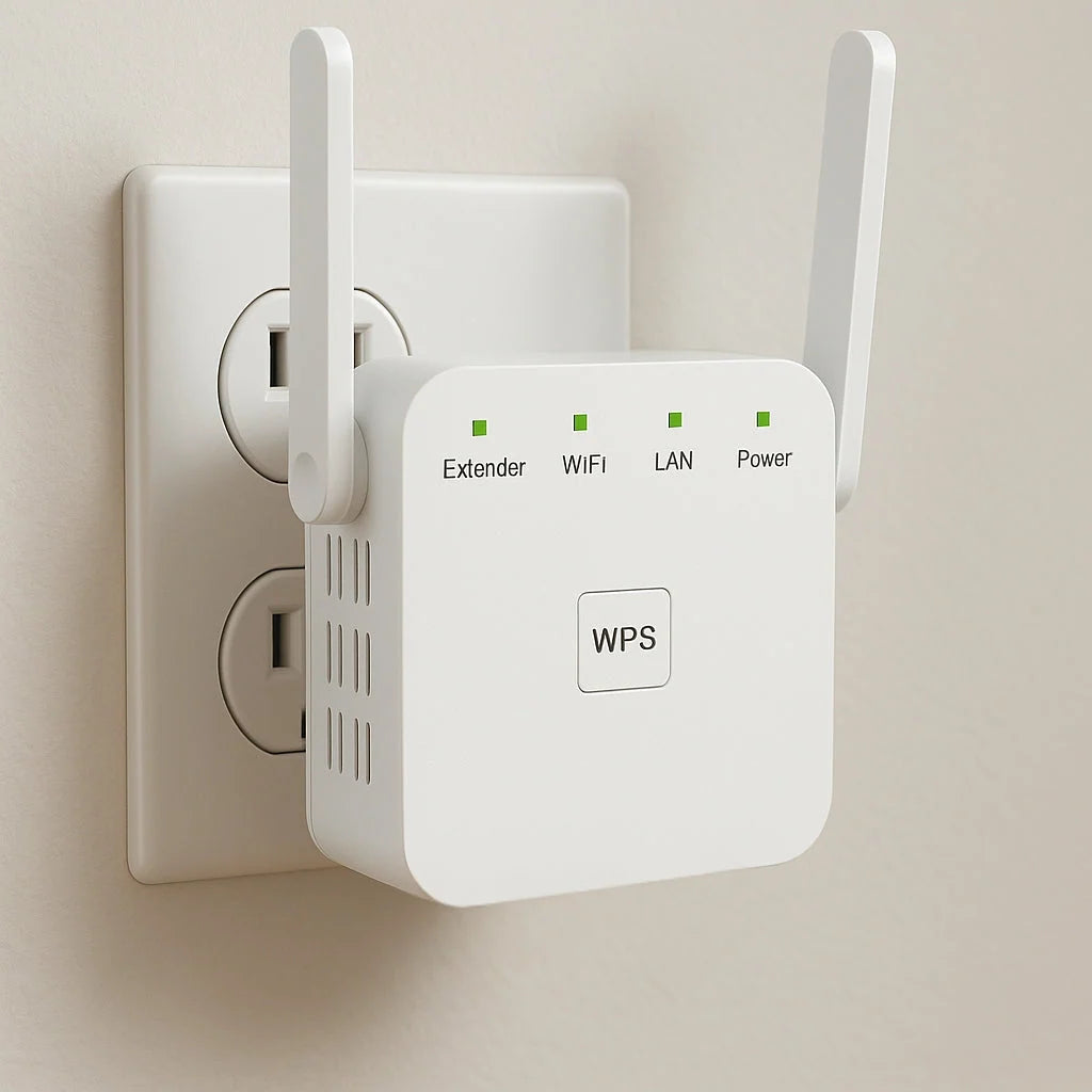 WiFi Range Extender | Dual-Band & Plug-and-Play | Up To 300 m Coverage