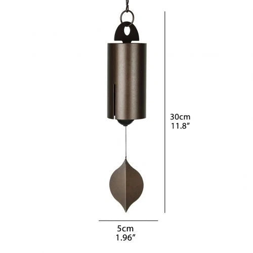 Wind Chime | Handcrafted Steel & Ash Wood Clapper | 12 in Overall Length