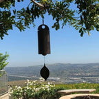 Wind Chime | Handcrafted Steel & Ash Wood Clapper | 12 in Overall Length