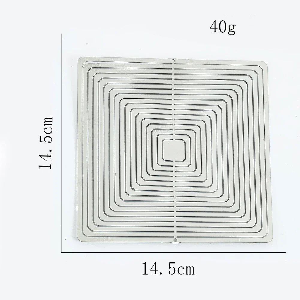 Wind Spinner | Rotating 3D Stainless Steel | 14.5 × 14.5 cm