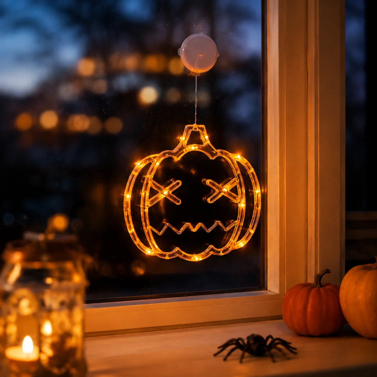 Window Silhouette | Battery-Operated & Warm LED | Multiple Designs
