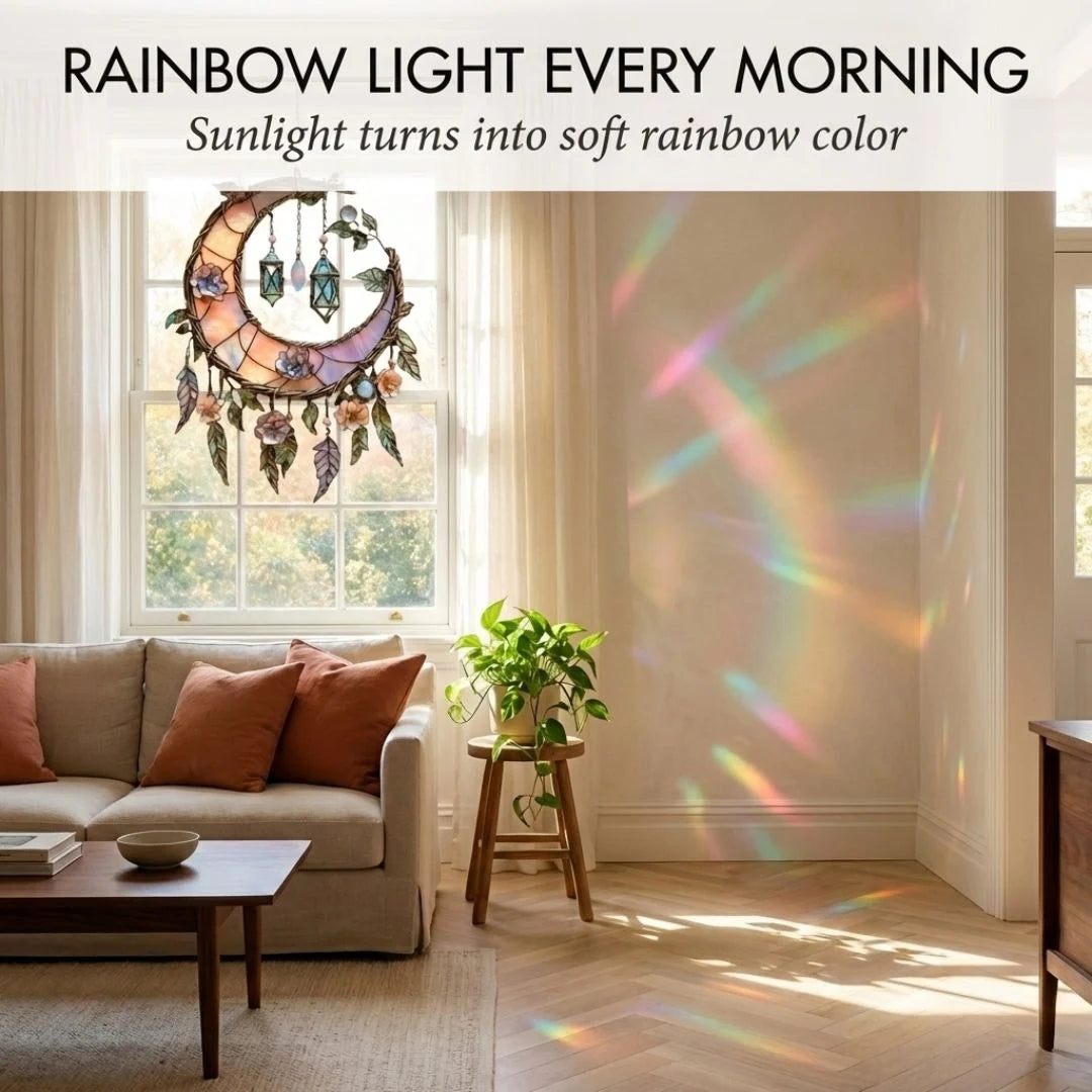 Window Suncatcher | Handcrafted Stained-Glass Resin & Rainbow Effects