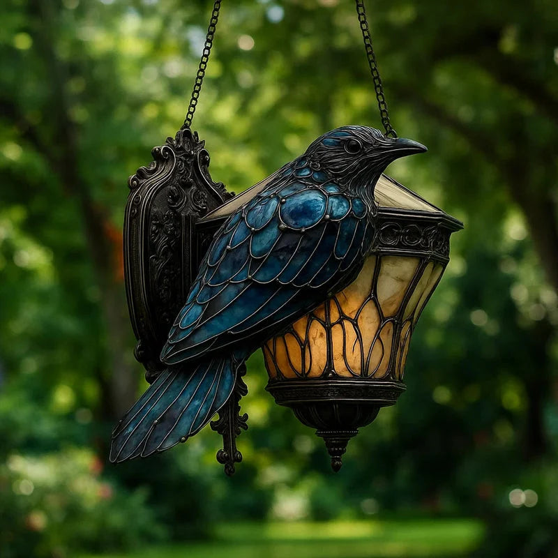 Window & Wall Decoration | Acrylic Gothic Raven Motif | Indoor