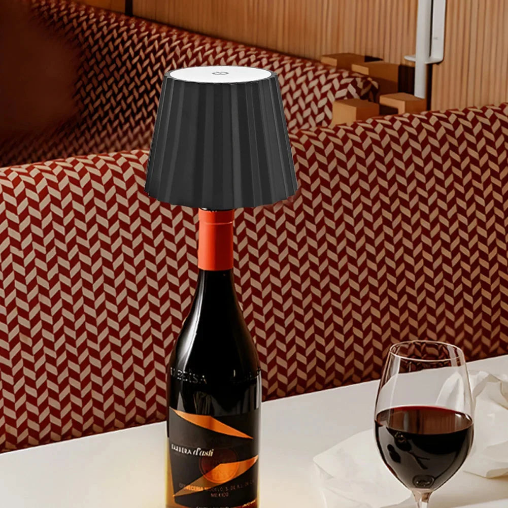 Wine Bottle Lamp | Touch-Dimmable & USB-C Rechargeable
