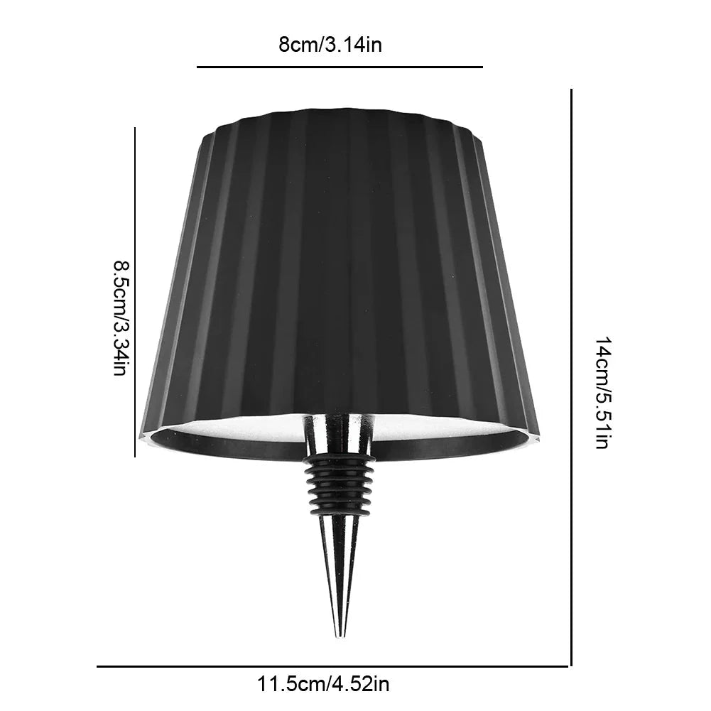 Wine Bottle Lamp | Touch-Dimmable & USB-C Rechargeable
