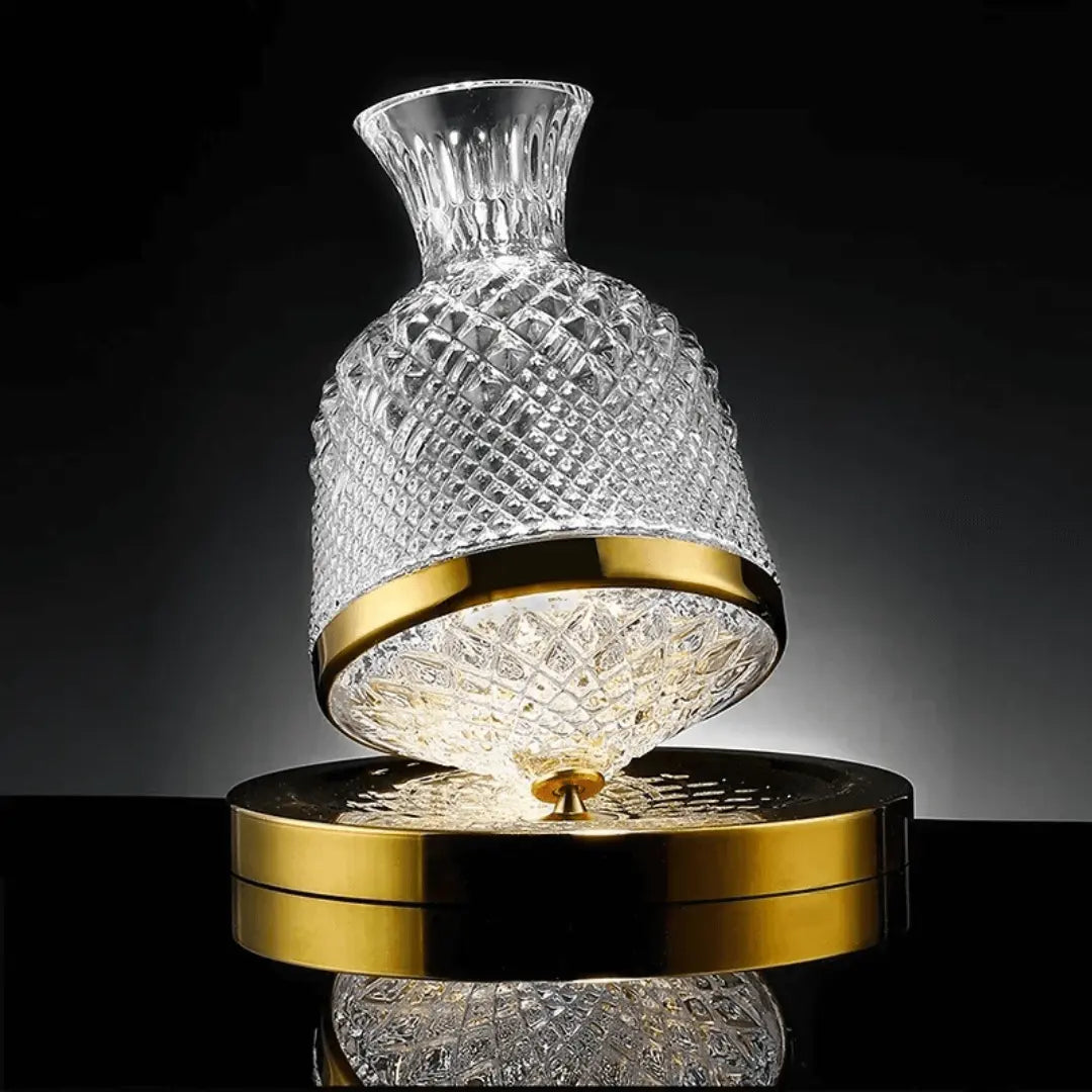 Wine Decanter | 360° Rotating Base & Crystal Glass | 1.5L