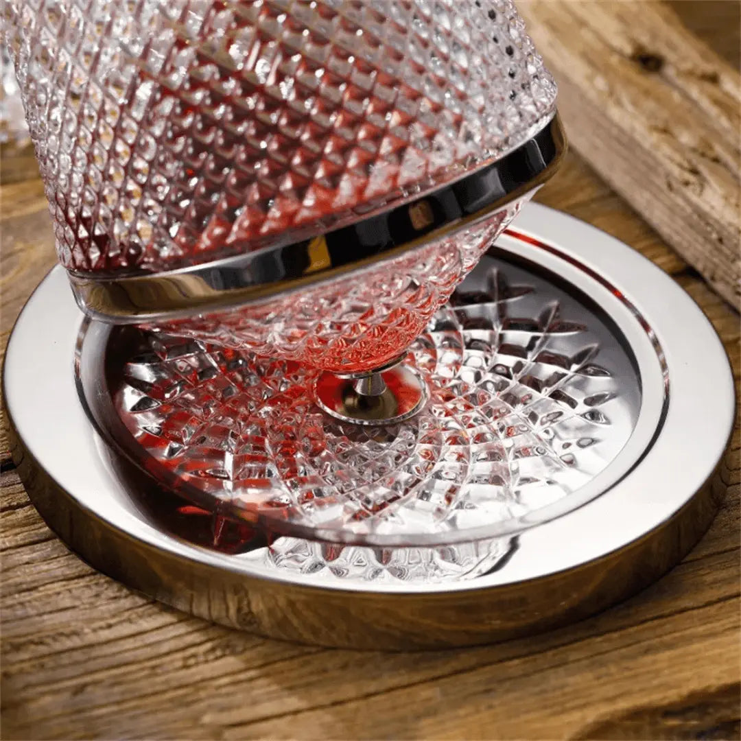 Wine Decanter | 360° Rotating Base & Crystal Glass | 1.5L
