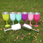 Wine Glass | Double-Wall Stainless Steel | Leakproof Lid