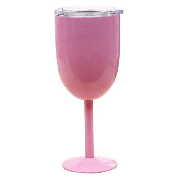Wine Glass | Double-Wall Stainless Steel | Leakproof Lid