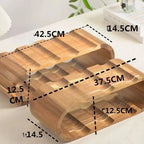 Wine Rack | Solid Wood Curved & Slotted | 6-8 Bottle Capacity