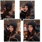 Winter Beanie | Ribbed Knit & Plush Lining | Built-In Ear Covers