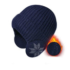 Winter Beanie | Ribbed Knit & Plush Lining | Built-In Ear Covers