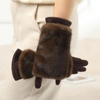 Winter Gloves | Suede Fur Trim & Touchscreen Compatible | Wind-Resistant