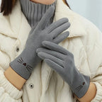 Winter Gloves | Touchscreen Fingertips & Embroidered Cat Detail