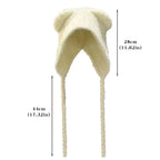 Winter Hat | Bear Ear Hooded Design & Tie Front Closure