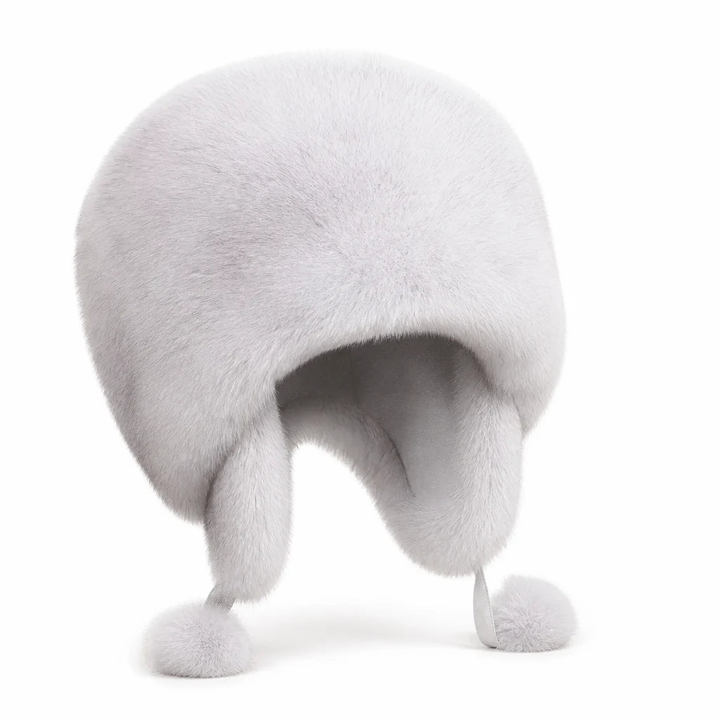 Winter Hat | Natural Fox Fur & Integrated Ear Flaps