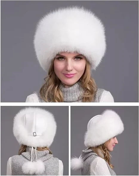 Winter Hat | Natural Fox Fur & Integrated Ear Flaps