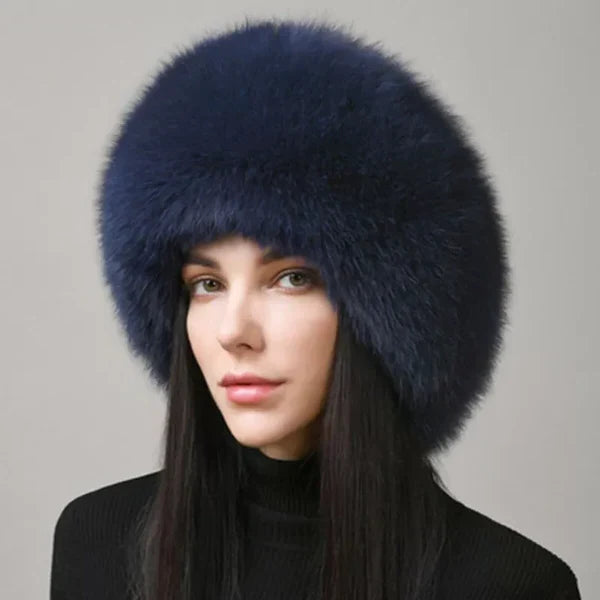 Winter Hat | Natural Fox Fur & Integrated Ear Flaps