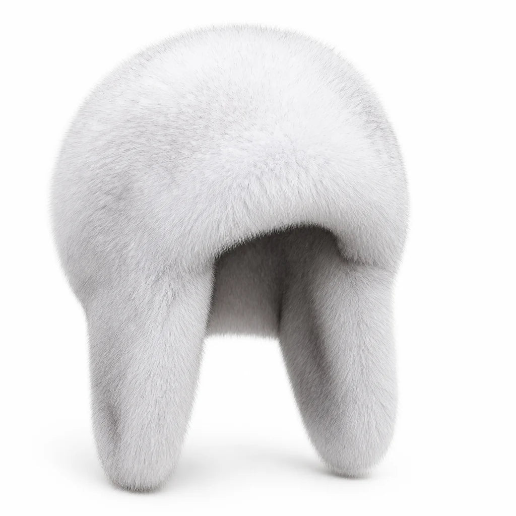 Winter Hat | Natural Fox Fur & Integrated Ear Flaps