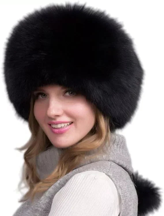 Winter Hat | Natural Fox Fur & Integrated Ear Flaps