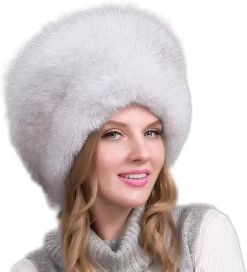 Winter Hat | Natural Fox Fur & Integrated Ear Flaps