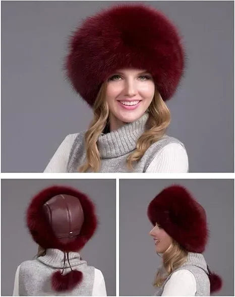 Winter Hat | Natural Fox Fur & Integrated Ear Flaps