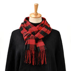 Winter Scarf | Cotton & Cashmere Blend | Soft Plaid Design