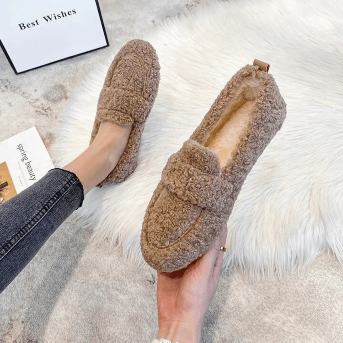 Winter Slippers | Soft Plush Lining & Non-Slip Sole