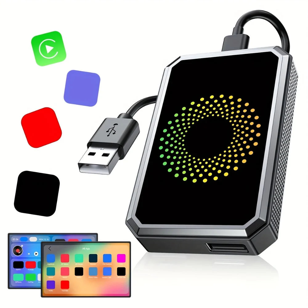 Wireless Car Adapter | Dual Wi‑Fi & Bluetooth | USB‑C 1080p Output