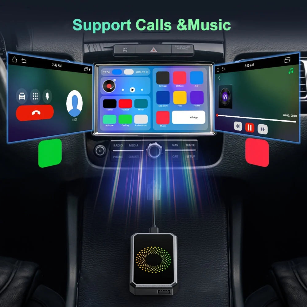 Wireless Car Adapter | Dual Wi‑Fi & Bluetooth | USB‑C 1080p Output