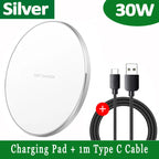 Wireless Charging Pad | 30W Fast Qi-Compatible USB-C