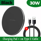 Wireless Charging Pad | 30W Fast Qi-Compatible USB-C