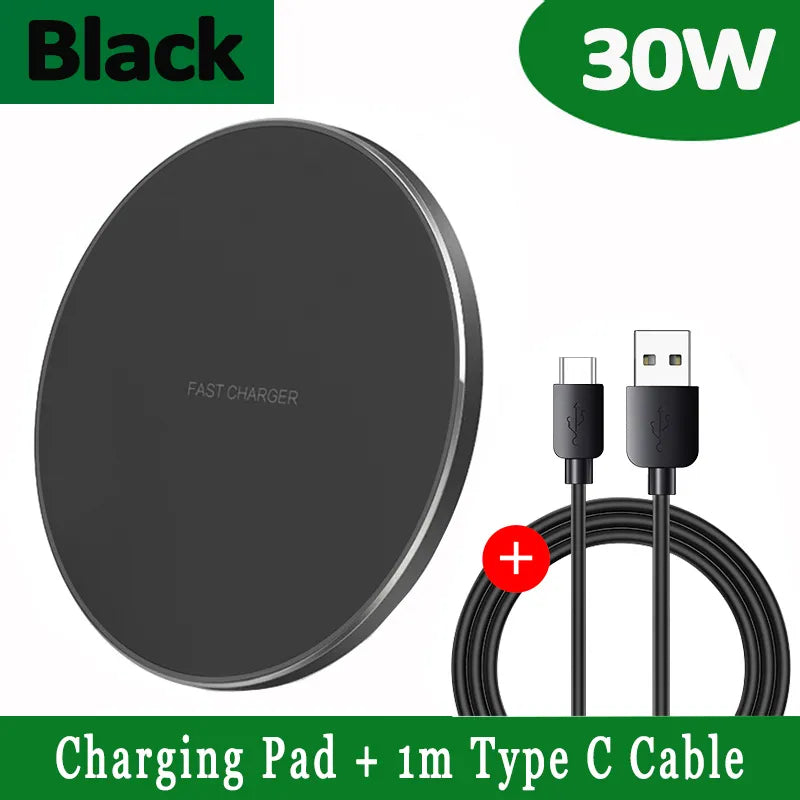 Wireless Charging Pad | 30W Fast Qi-Compatible USB-C